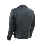 Kaan Zipper Leather Biker Jacket for Men's Black-3