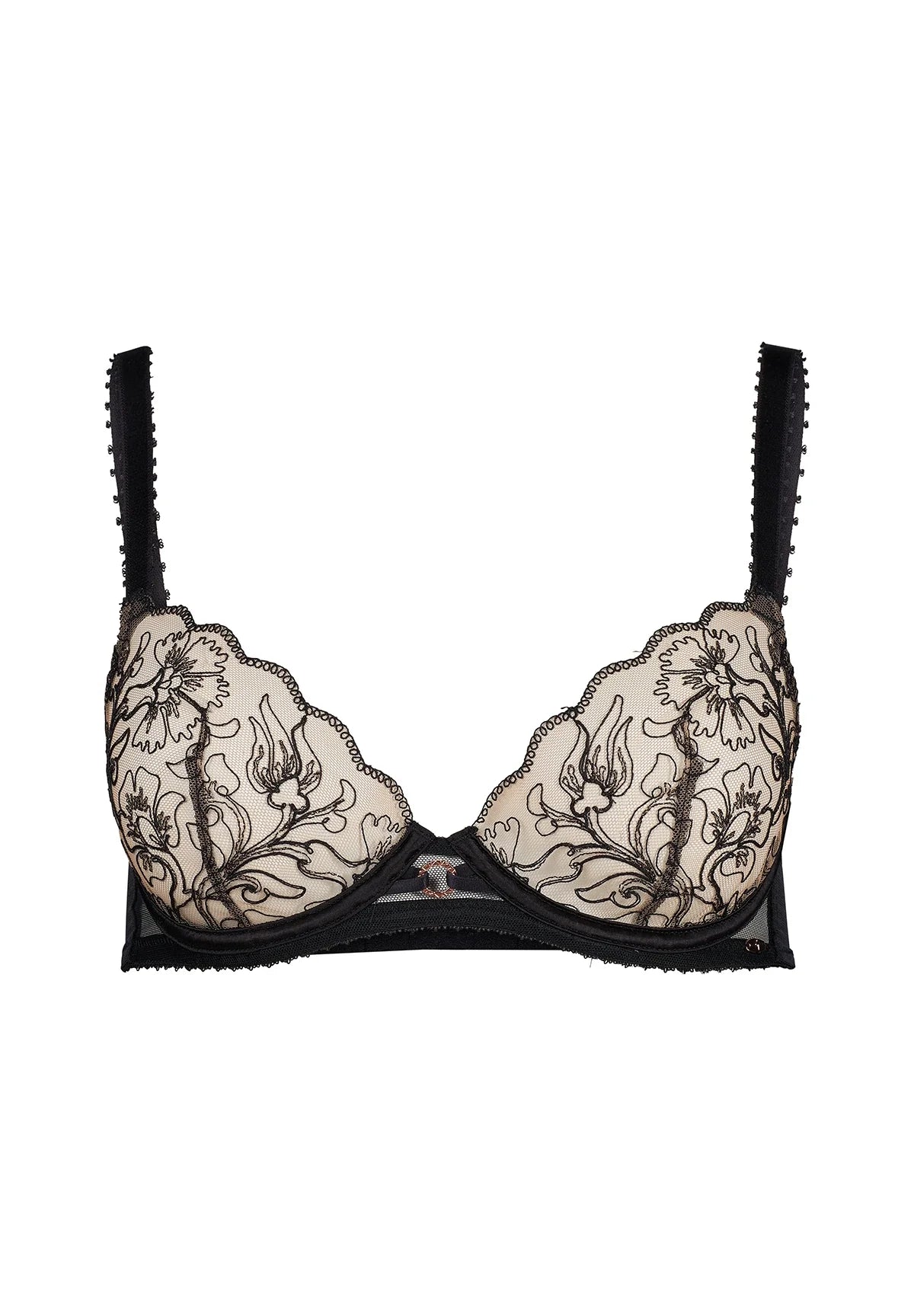 Gossard VIP Fleur de Nuit Sheer Plunge Bra-4