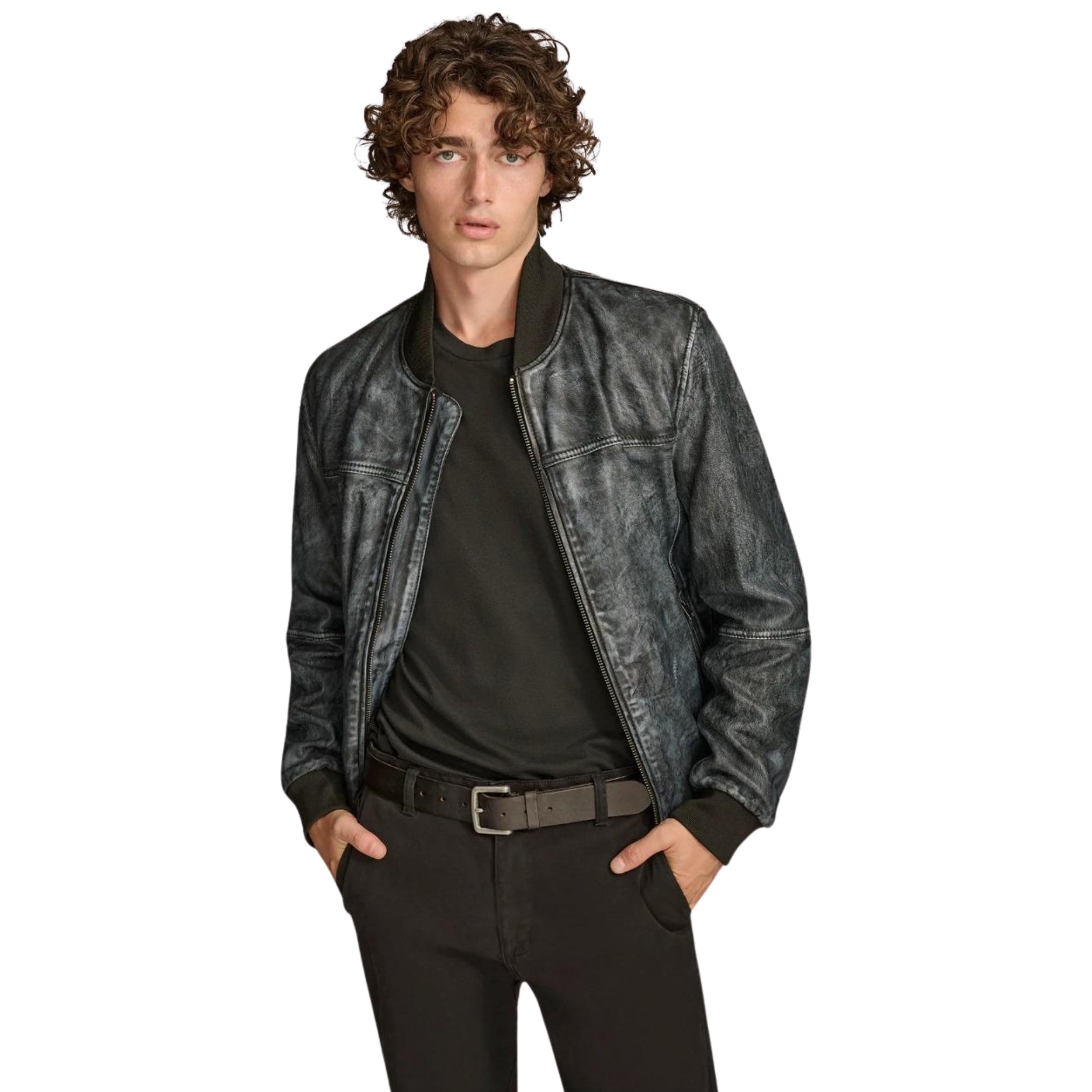 Corbin Men's Vintage Leather Bomber Jacket-1