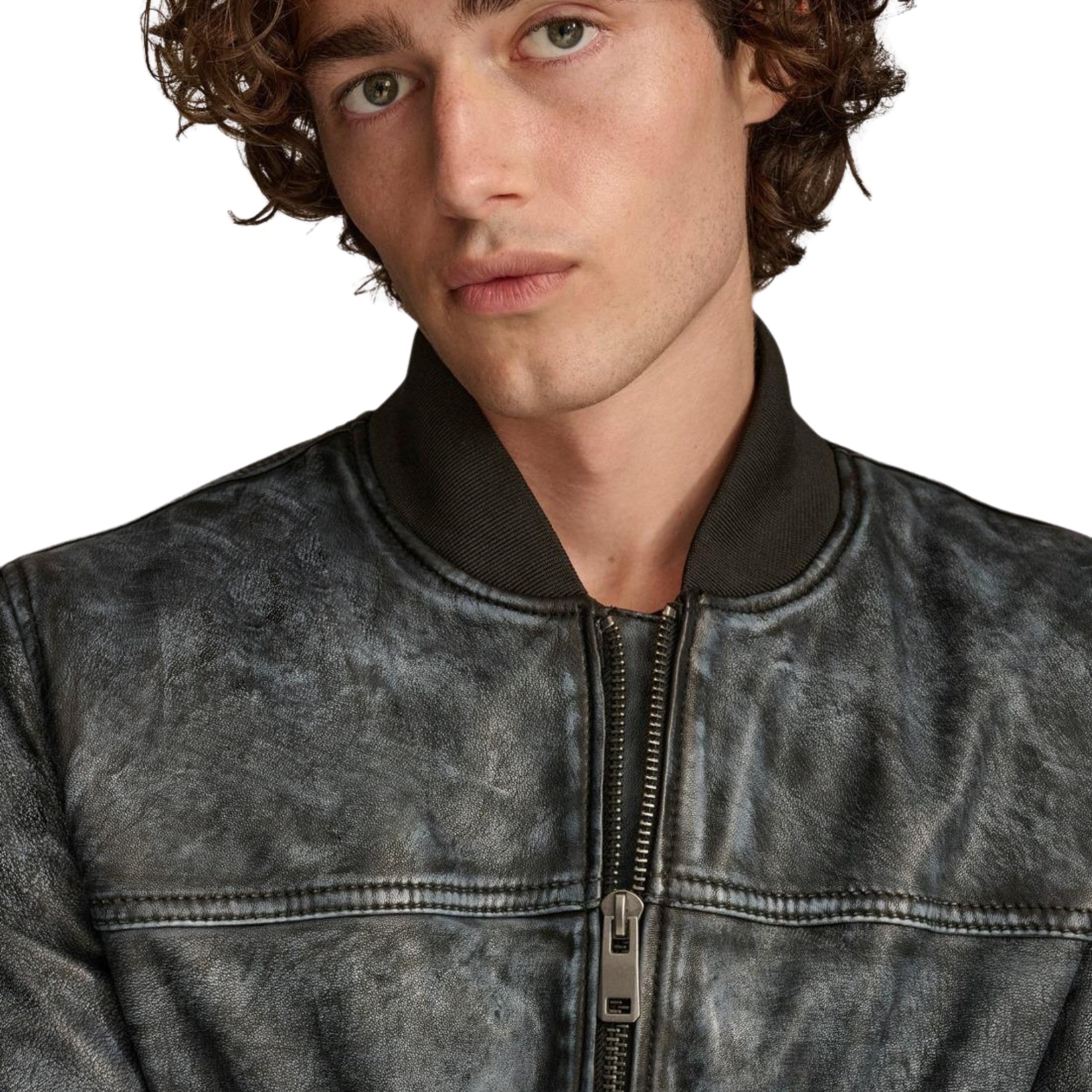 Corbin Men's Vintage Leather Bomber Jacket-2