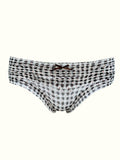 Milanblocks Vintage Style Gingham Daisy Ruffle Panties-1