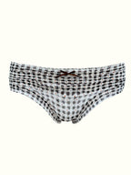 Milanblocks Vintage Style Gingham Daisy Ruffle Panties-1