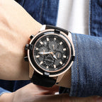 RUIMAS Top Luxury Quartz Wristwatches Men Silicone Large Dial  Military Sports Watches Waterproof Luminous Date Reloj Hombre-1