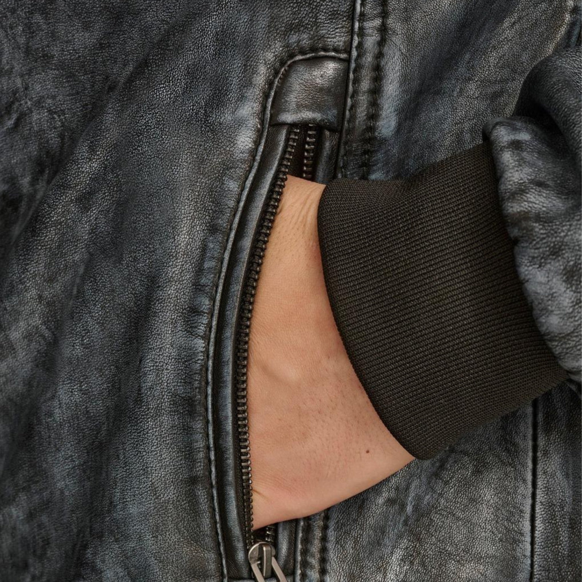 Corbin Men's Vintage Leather Bomber Jacket-3