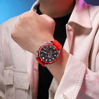 MEGIR Luxury Military Watches for Men Fashion Sport Quartz Wristwatch Waterproof Silicone Band Male Clock Chronograph with Date 2224-4