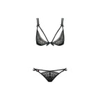 Lace Underwear Set Obsessive Intensa set Black S/M-3