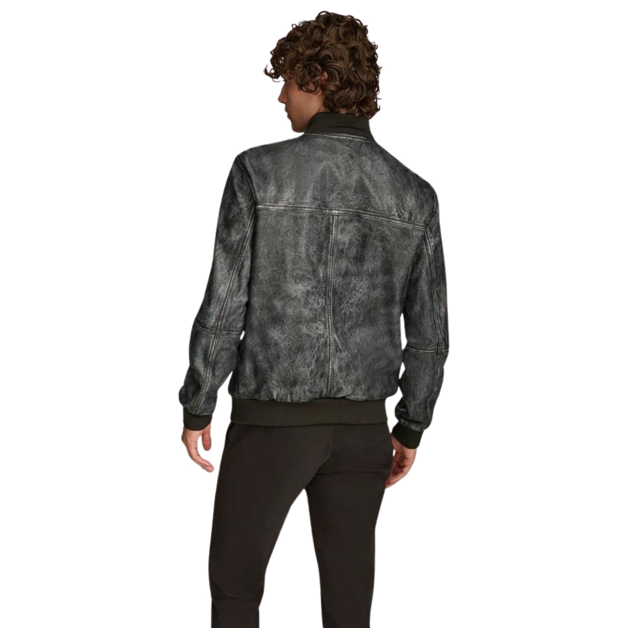 Corbin Men's Vintage Leather Bomber Jacket-4