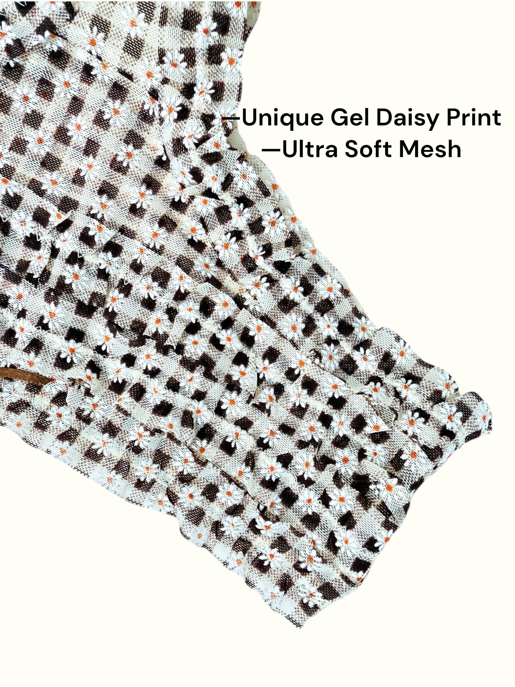 Milanblocks Vintage Style Gingham Daisy Ruffle Panties-3