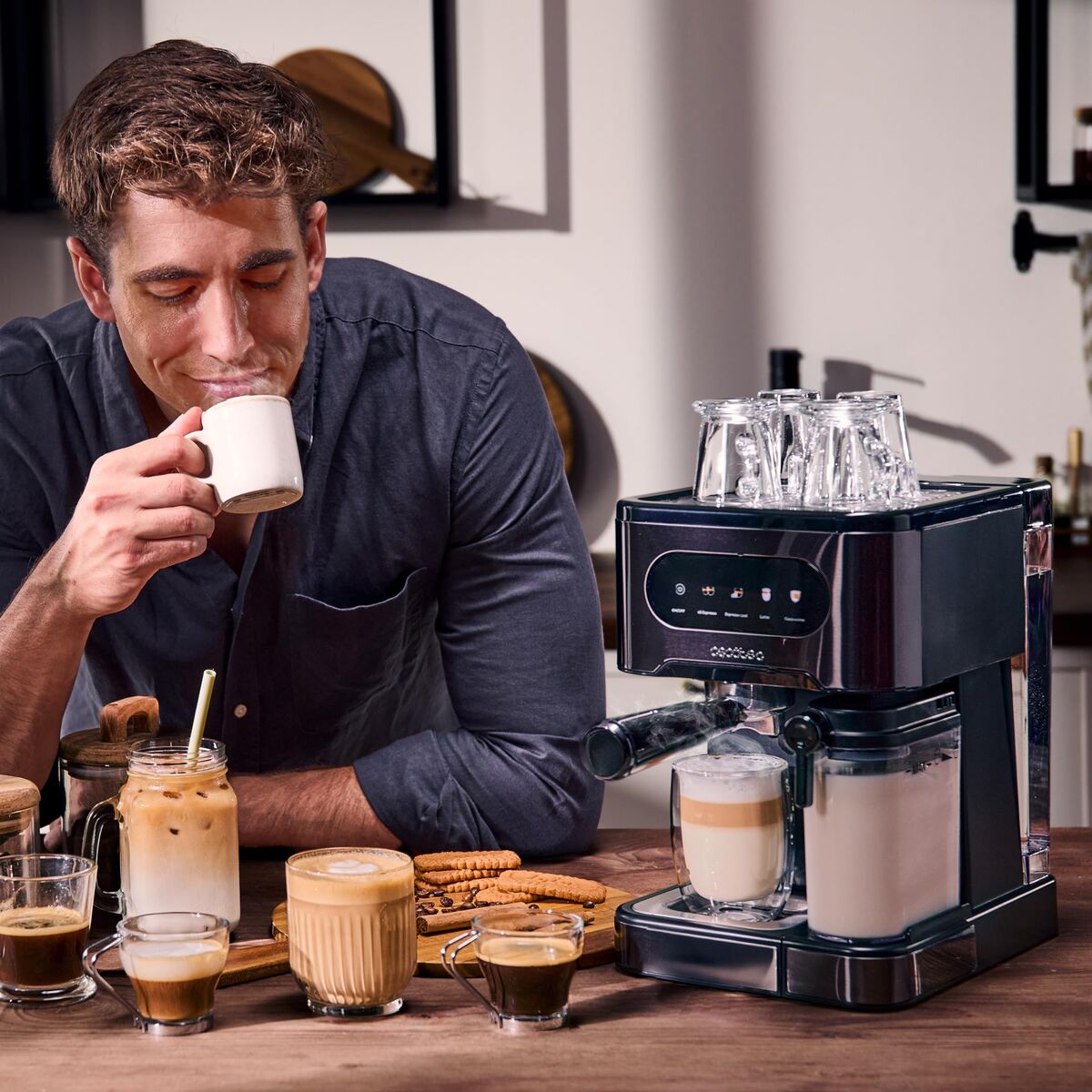 Cecotec Power Espresso 20 ColdBrew Latte 1350W 20bar Black Manual Coffee Machine-4