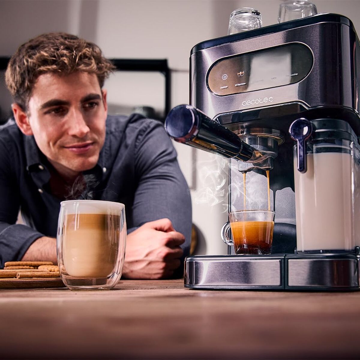 Cecotec Power Espresso 20 ColdBrew Latte 1350W 20bar Black Manual Coffee Machine-8