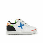 Bērnu iekštelpu futbola apavi Munich G-3 Kid Vco Profit balti