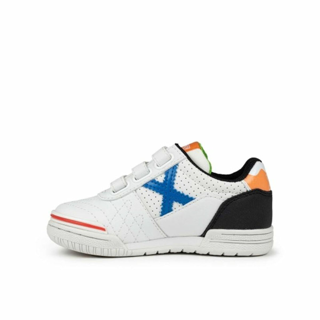 Bērnu iekštelpu futbola apavi Munich G-3 Kid Vco Profit balti