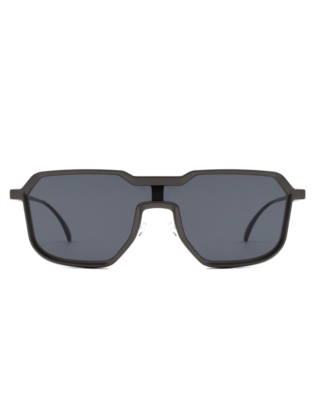 Fusion - Retro Oversized Square Geometric Fashion Sunglasses-4