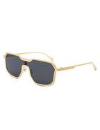 Fusion - Retro Oversized Square Geometric Fashion Sunglasses-6