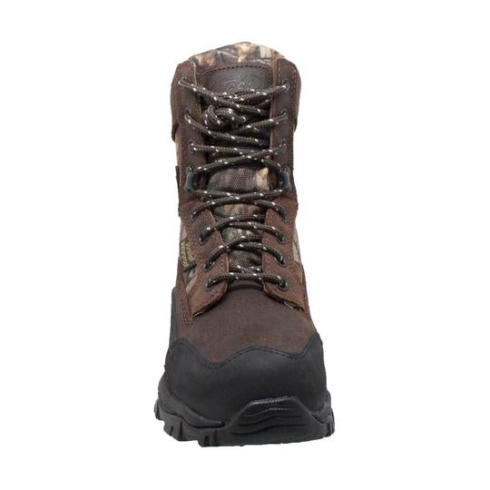 Children's 8" Camo Dark Brown Leather Boots-3