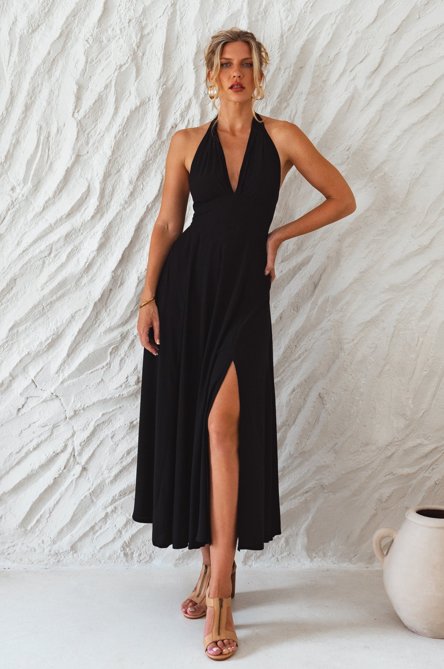Costa Brava Halterneck Maxi Dress-6