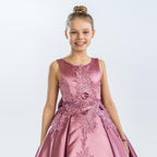 Satin Simone Girls Formal Dress-4
