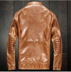 Hodor Tan Men's Leather Jacket Streetwear-3