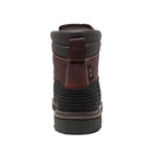 Men's 6" Steel Toe Work Boot Brown Leather Boots-2