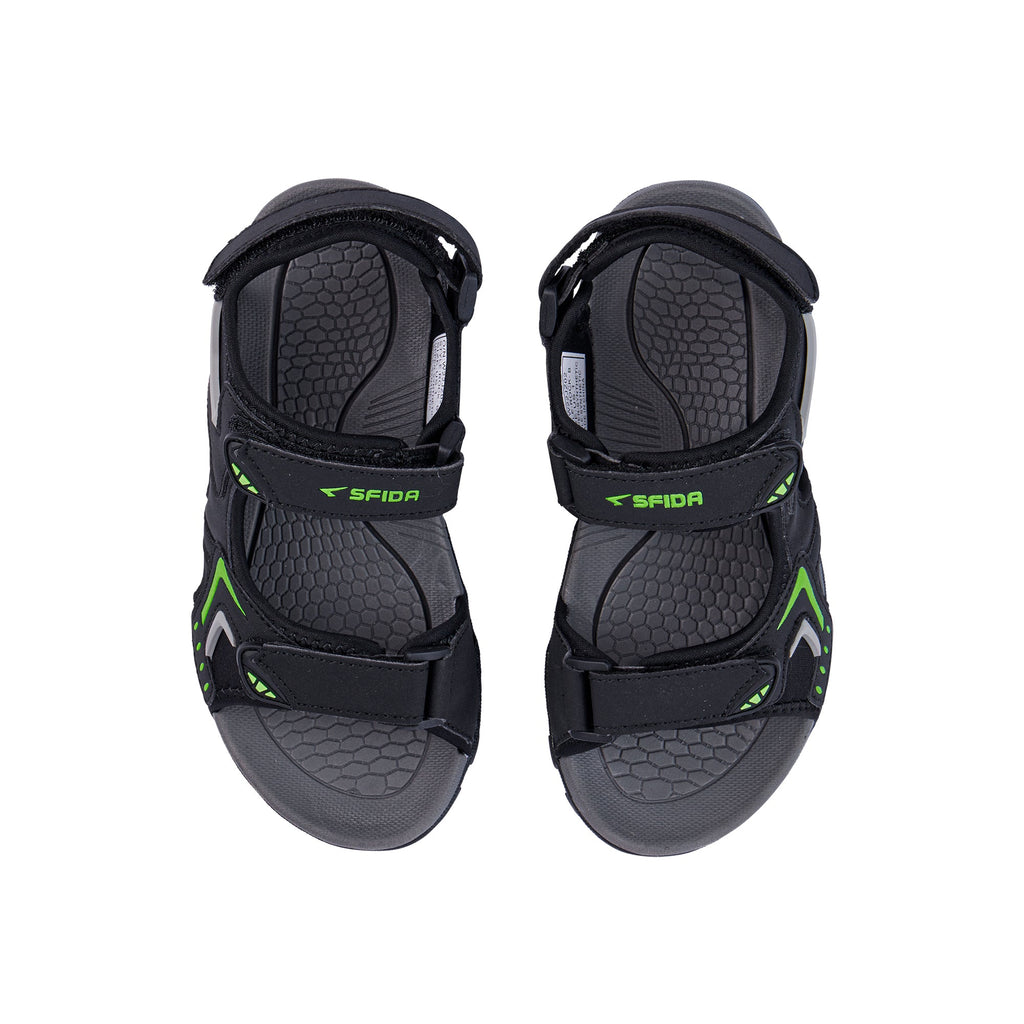 Rock Boys Outdoor Adjustable Sandal Black/Lime-4
