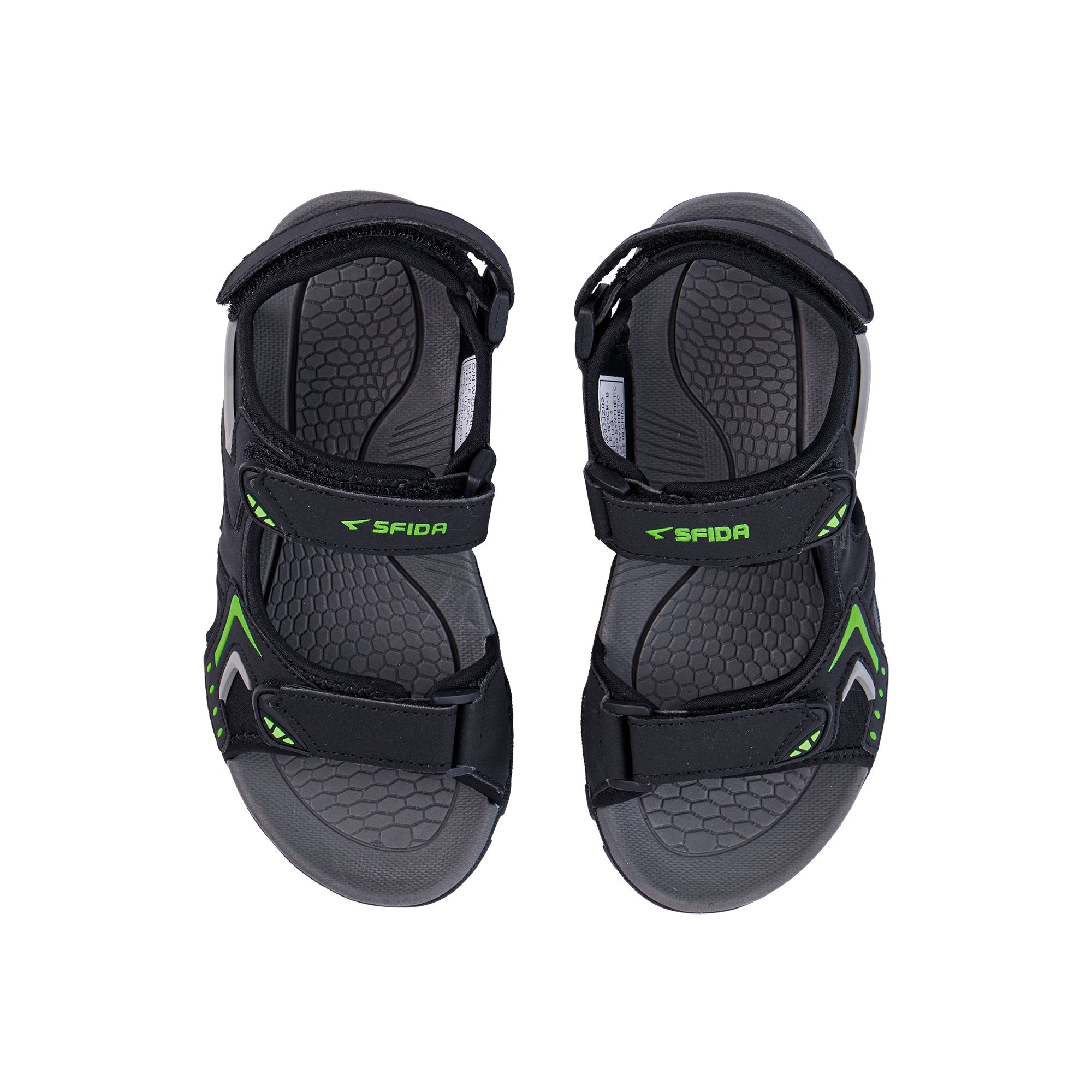 Rock Boys Outdoor Adjustable Sandal Black/Lime-4