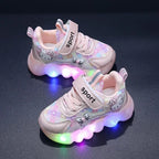 Breathable Sneakers Shoes with Cartoon LED for Children-2