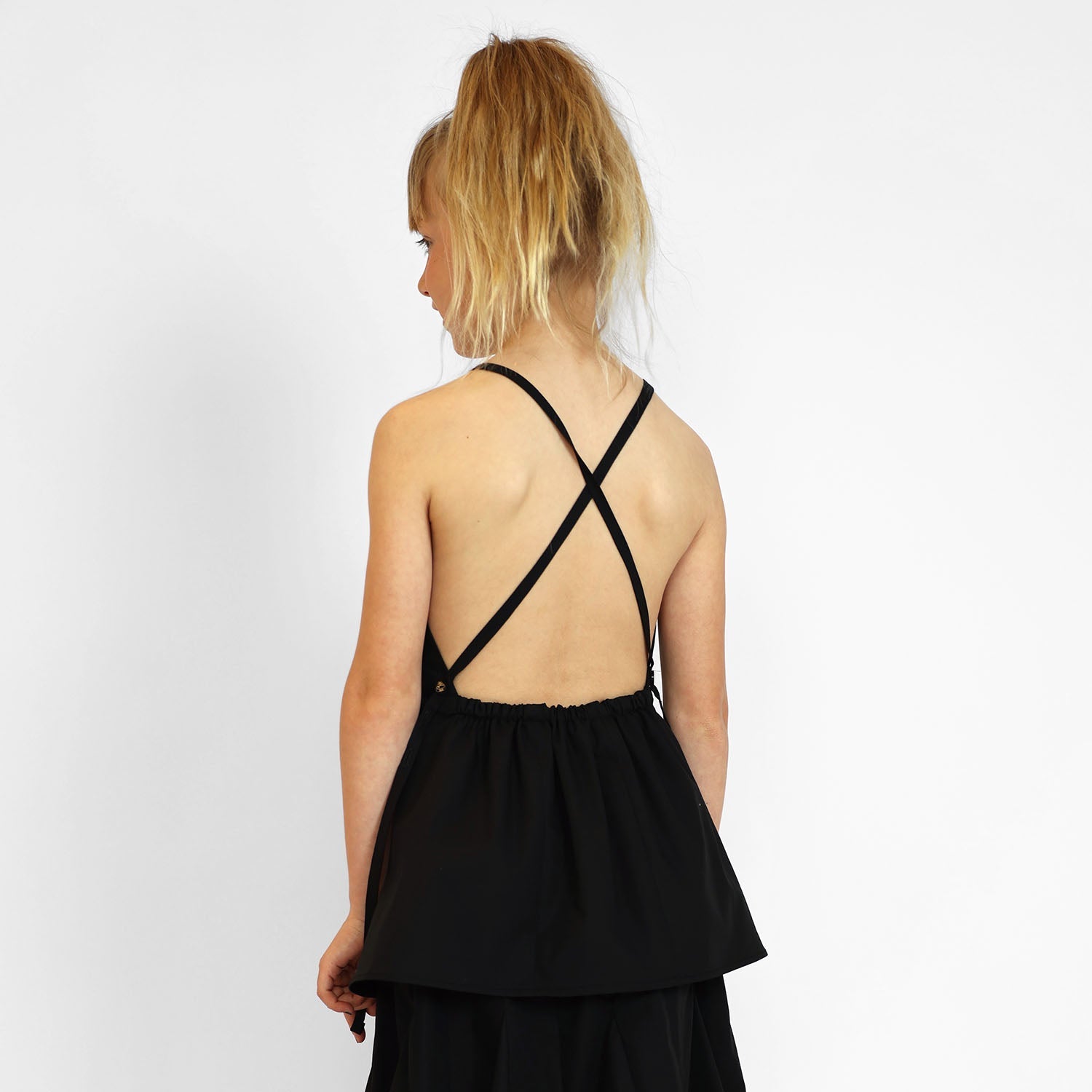Zero Waste Girls Black Dress-3