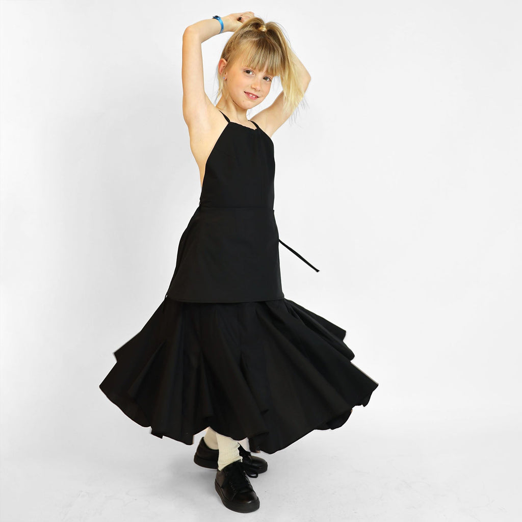 Zero Waste Girls Black Dress-1