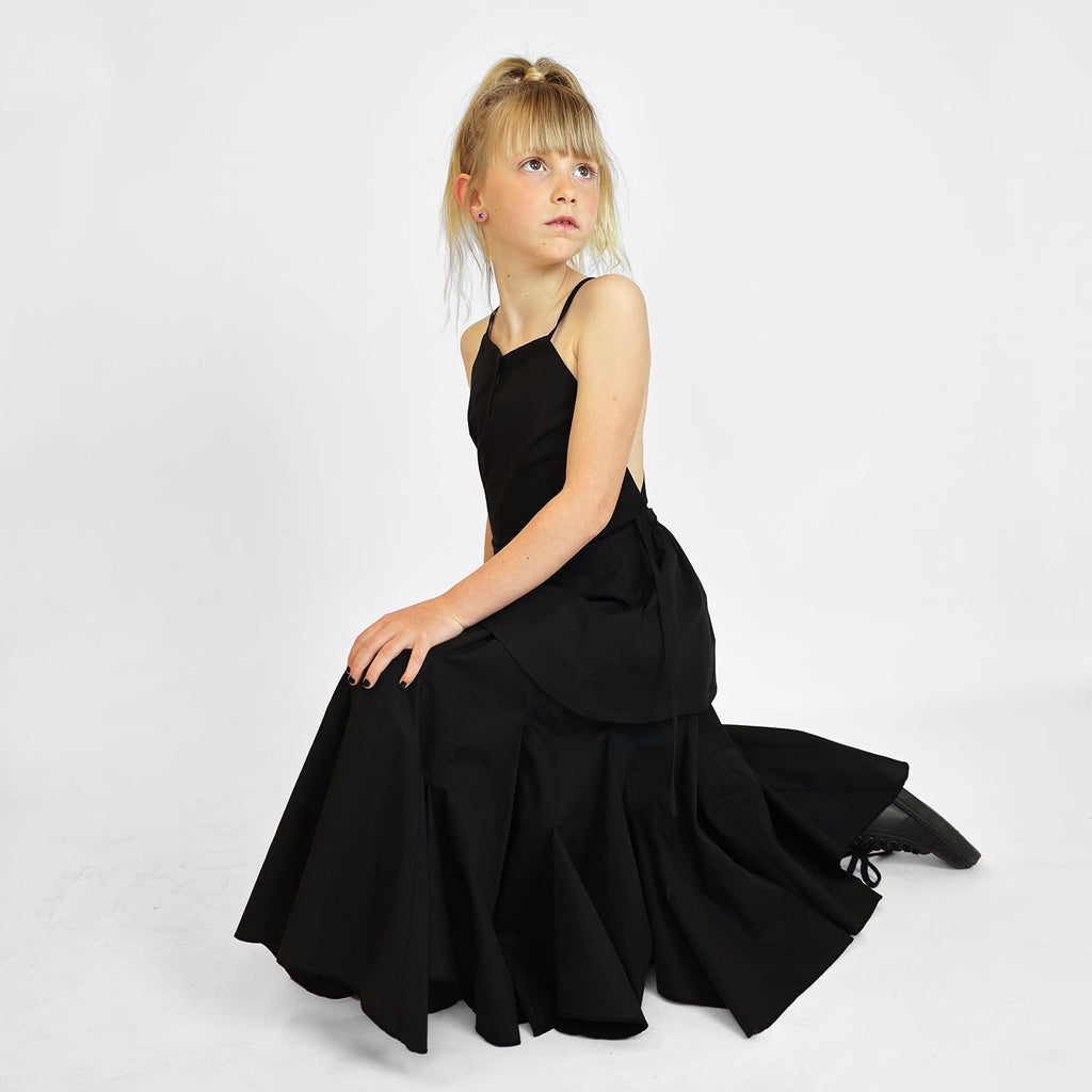 Zero Waste Girls Black Dress-4