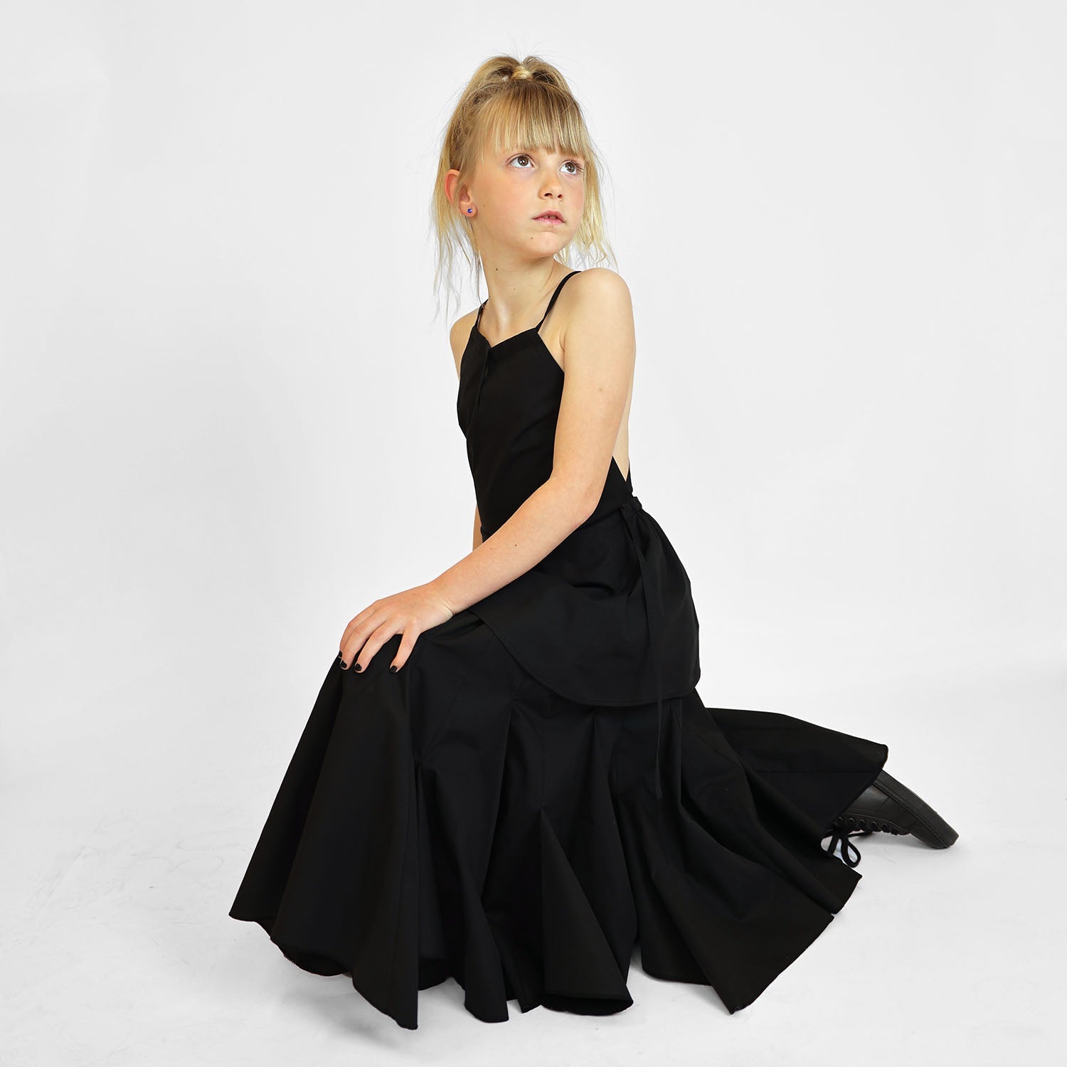 Zero Waste Girls Black Dress-4