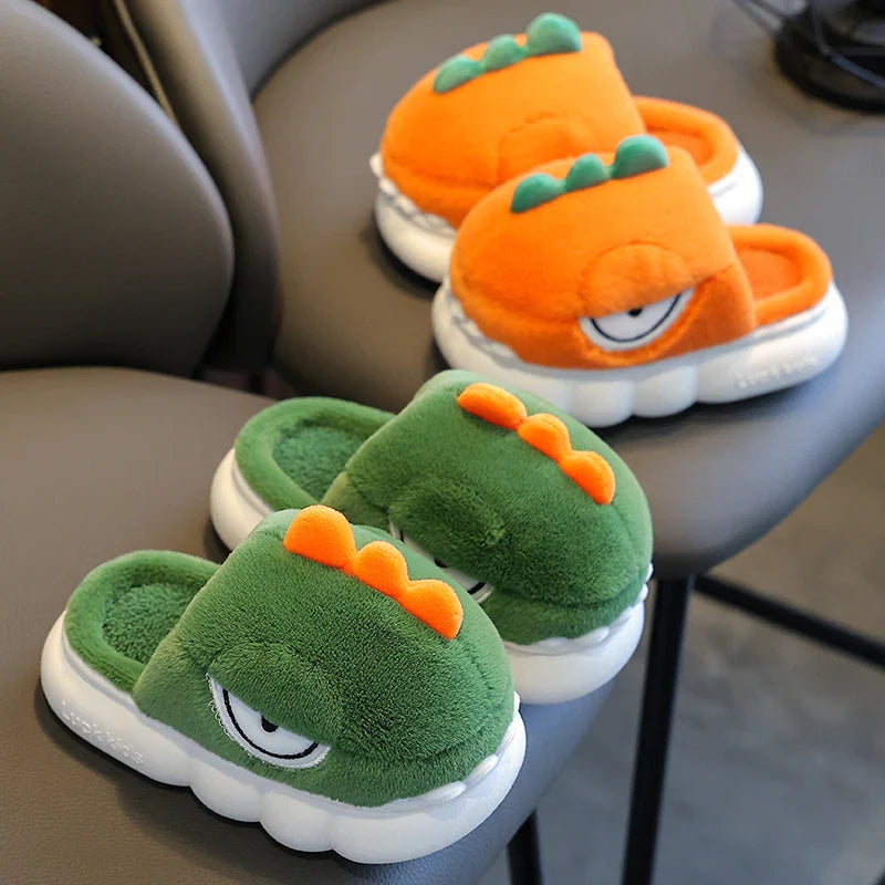 Warm Dinosaur Slippers for Children-4
