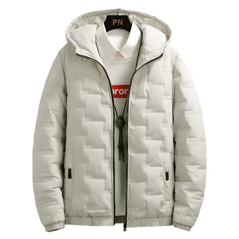 Winter Men's Hooded Down Jacket Thick Puffer-0