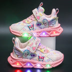 Breathable Sneakers Shoes with Cartoon LED for Children-4