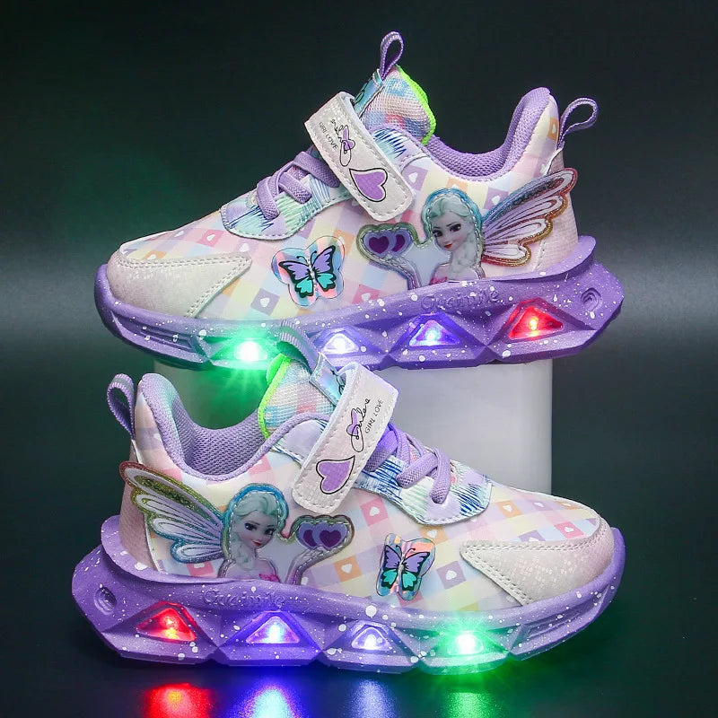 Breathable Sneakers Shoes with Cartoon LED for Children-3