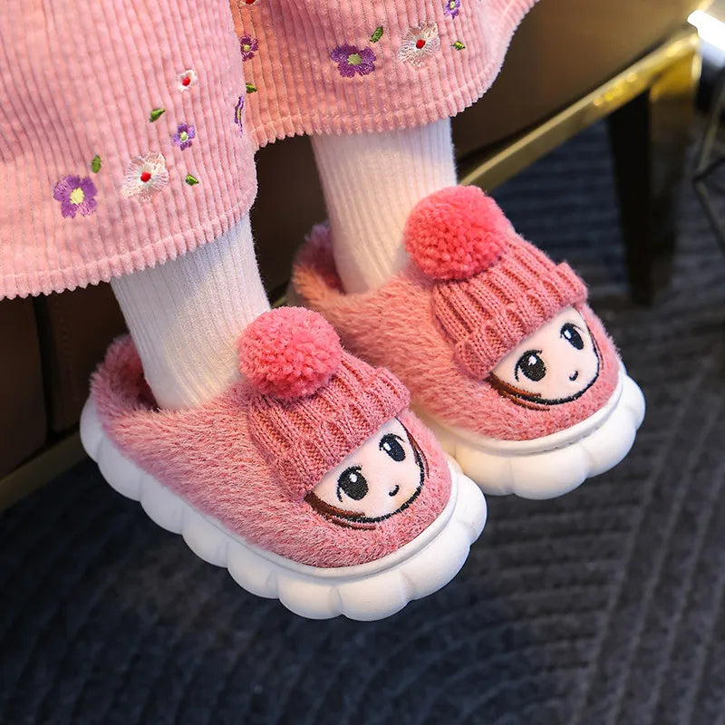 Cartoon Indoor Warm Slippers for Children-4