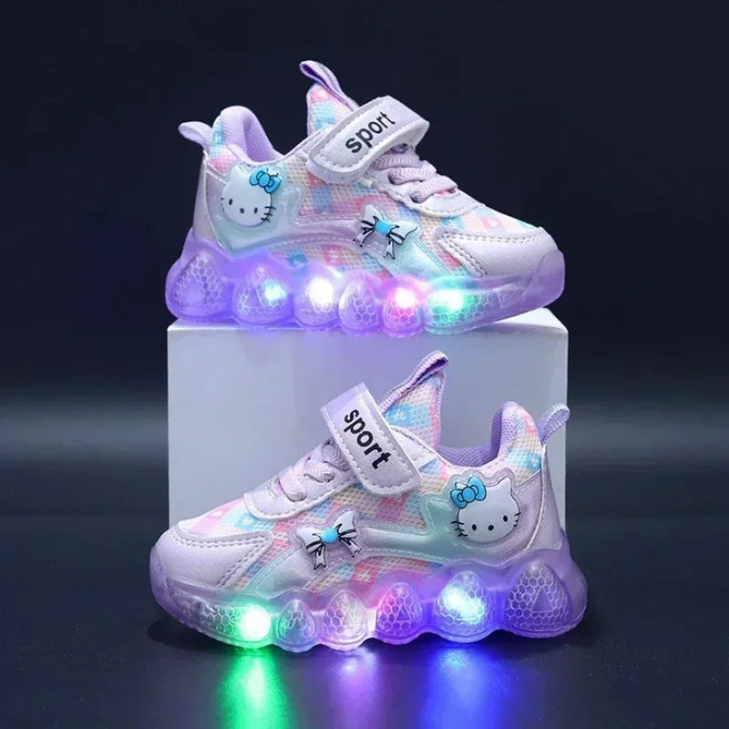 Breathable Sneakers Shoes with Cartoon LED for Children-1
