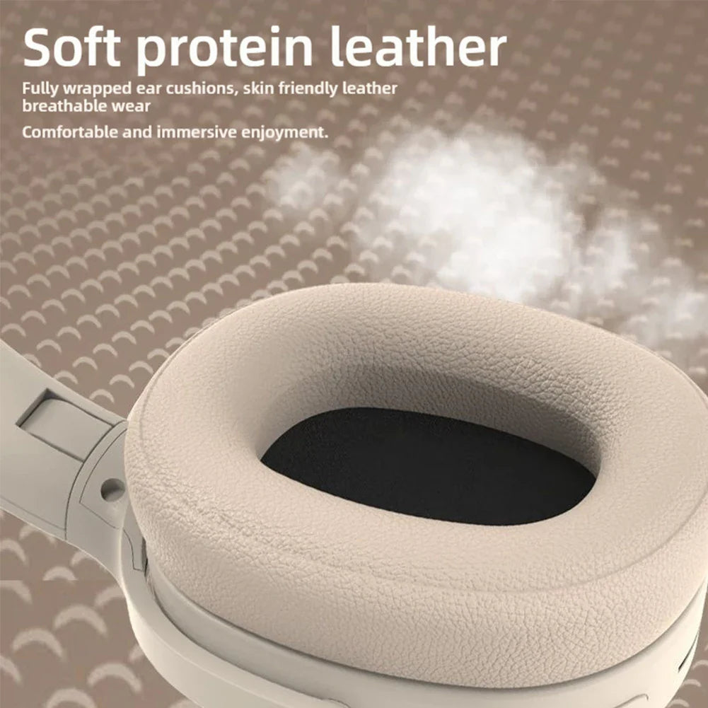 NNEOBA Wireless Bluetooth Over-Ear Headphone Beige-2