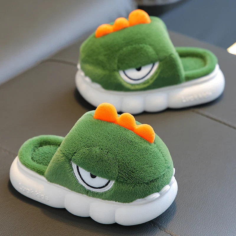 Warm Dinosaur Slippers for Children-0