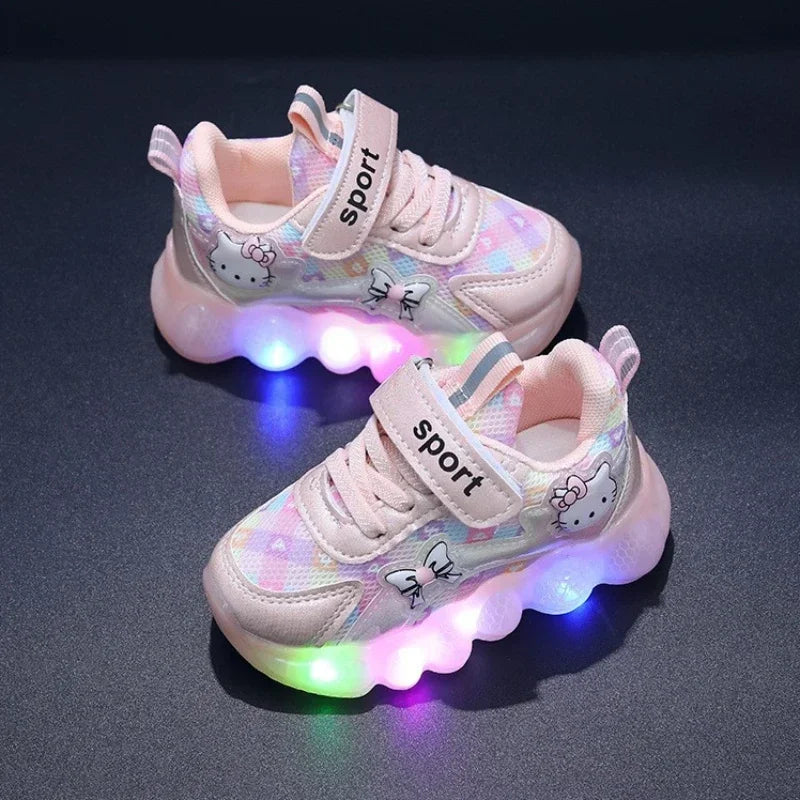 Breathable Sneakers Shoes with Cartoon LED for Children-6