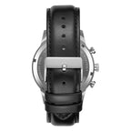 Trnda Men's Stainless Steel Watch, Black Leather Band | Trnda-001-4