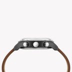 Timex Men's Brown Leather Watch, Black Dial | Tw2t29600-1