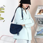 NNEDSZ Blue Compact Nylon Crossbody Shoulder Bag - Stylish and Lightweight Sling Purse-1