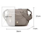 NNEDSZ Coffee Nylon Crossbody Bag with Multiple Compartments - Compact and Stylish Design-3