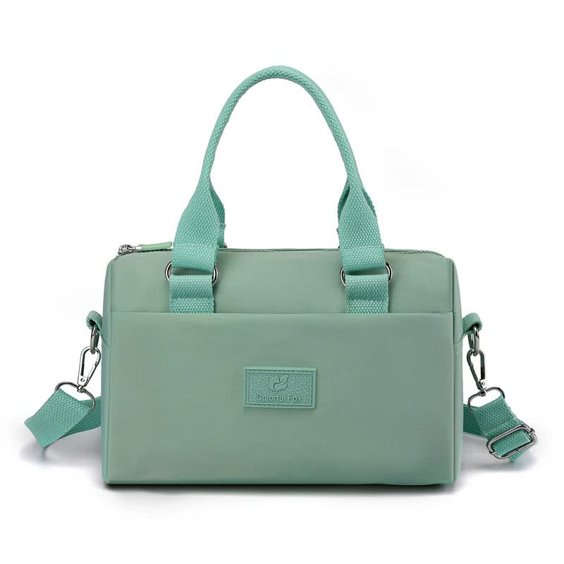 NNEDSZ 0485# Light Green Multifunctional Nylon Shoulder Bag - Lightweight and Spacious Handbag for Women, 20x15x11cm-0