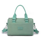 NNEDSZ 0485# Light Green Multifunctional Nylon Shoulder Bag - Lightweight and Spacious Handbag for Women, 20x15x11cm-0