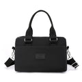 NNEDSZ 0486# Black Multifunctional Nylon Shoulder Bag - Lightweight and Spacious Handbag for Women, 27x18x14cm-0