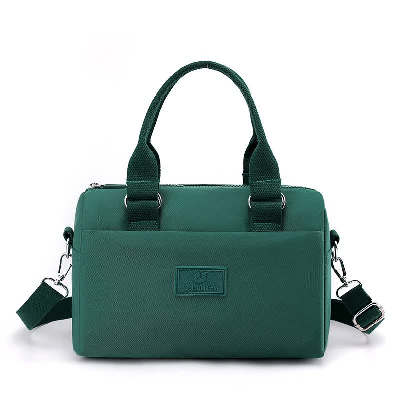 NNEDSZ 0486# Green Multifunctional Nylon Shoulder Bag - Lightweight and Spacious Handbag for Women, 27x18x14cm-0