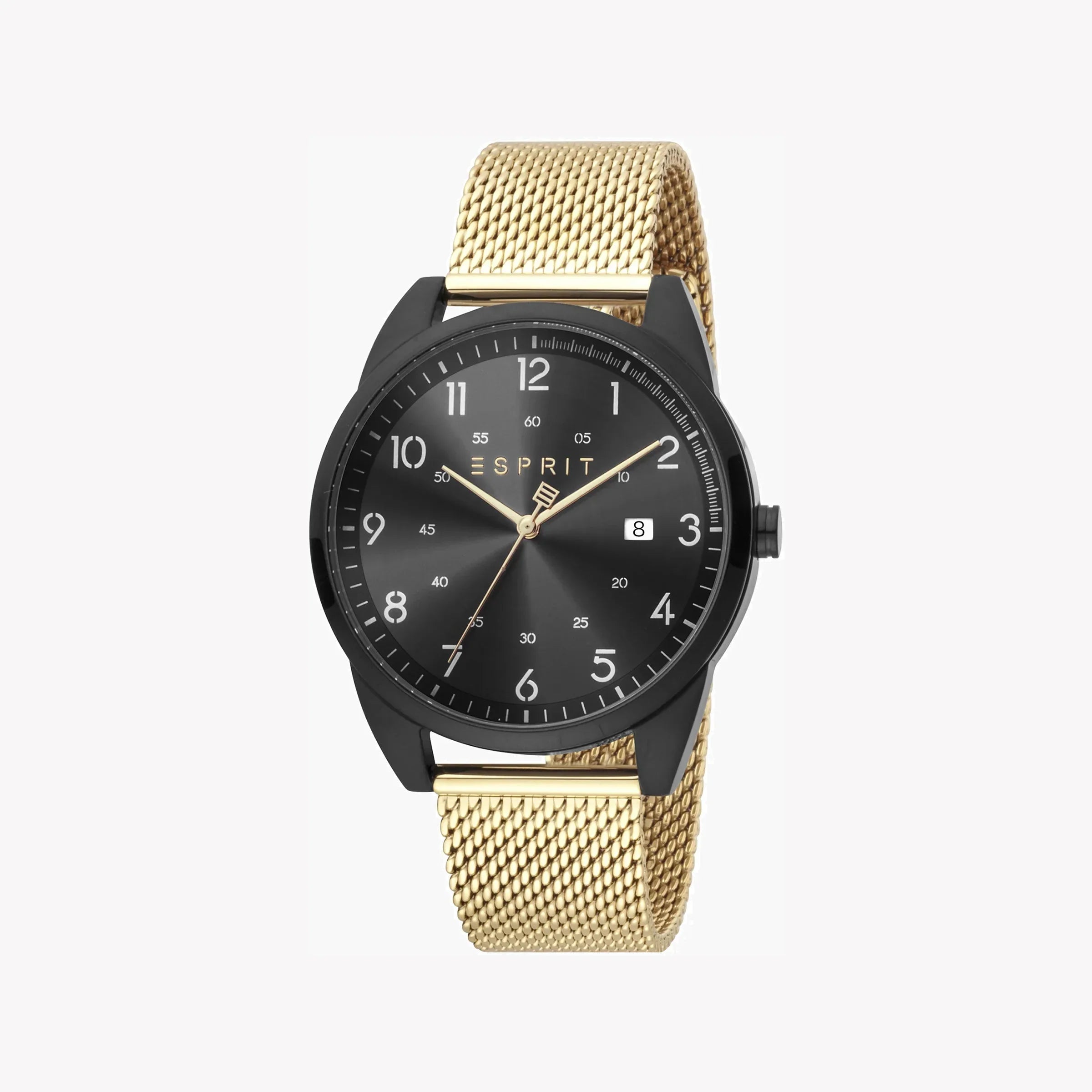 Esprit Men's Gold Stainless Steel Watch, Black Dial | Es107523003-0