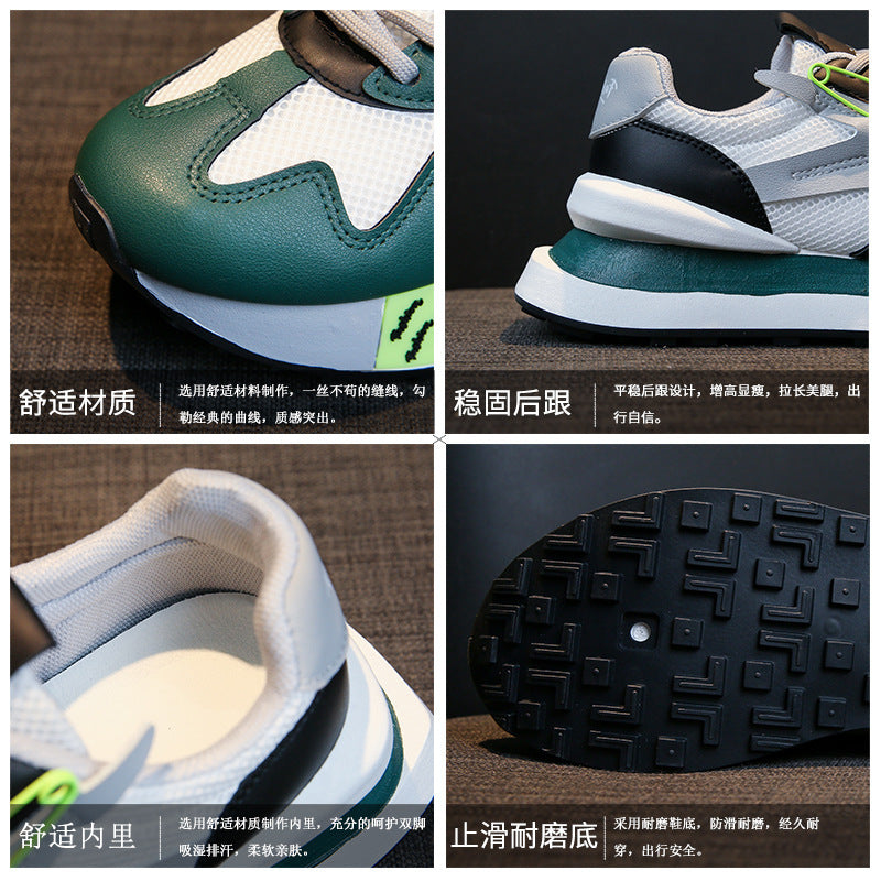 Daddy Breathable Summer Genuine Leather Thick Bottom Women's Clothing Argan Sneaker-3