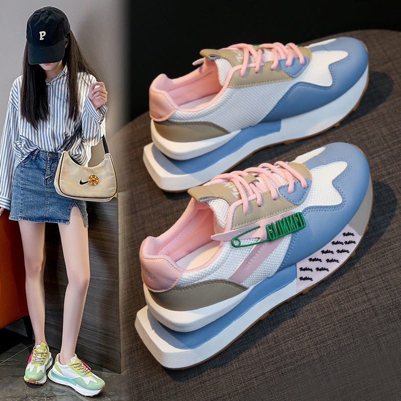 Daddy Breathable Summer Genuine Leather Thick Bottom Women's Clothing Argan Sneaker-1